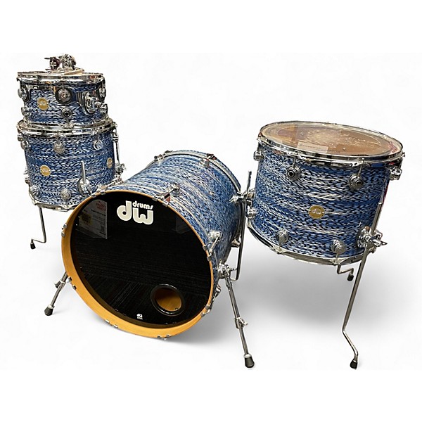 Used DW 4 Piece Collector's Series Blue Silk Onxy Drum Kit