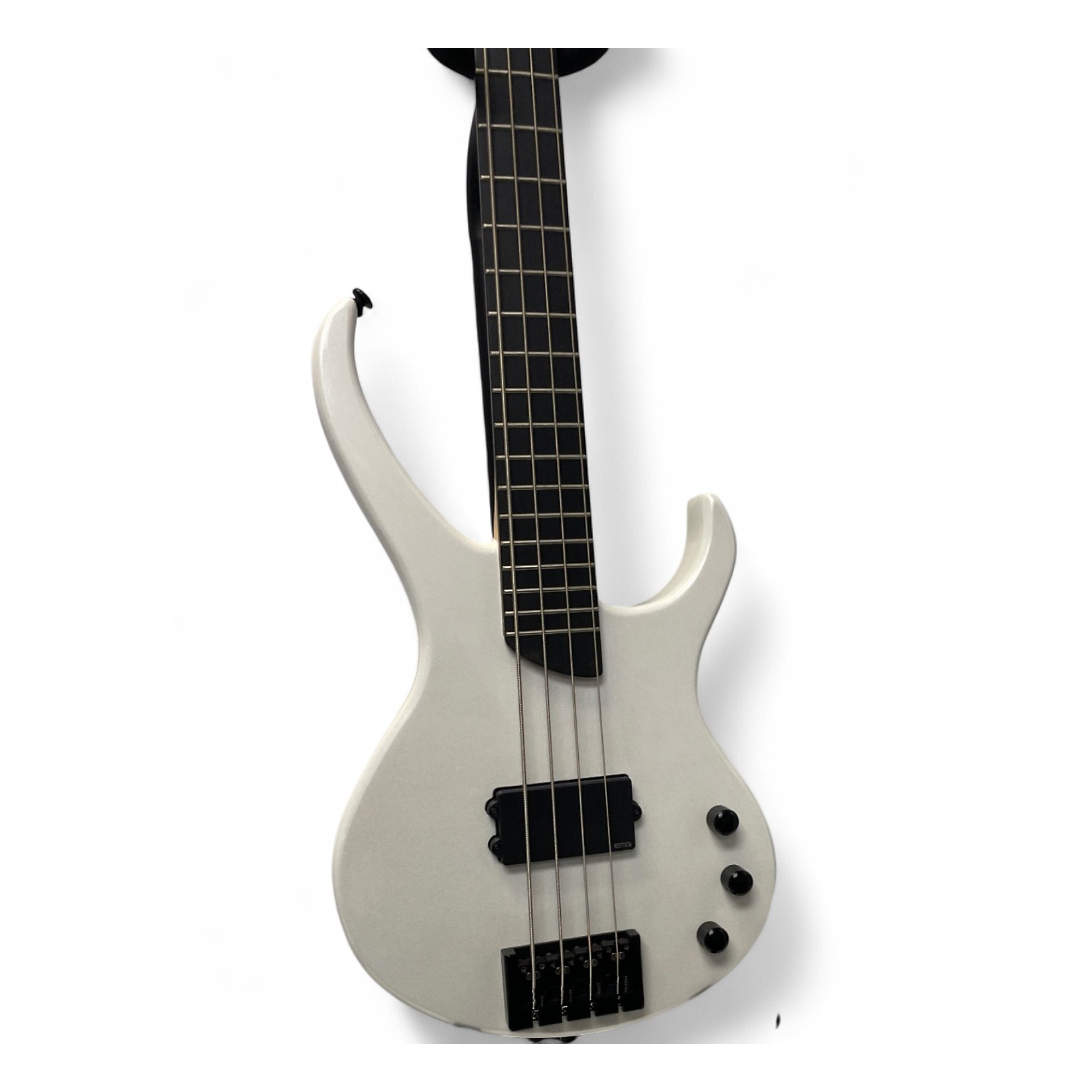 Used Kramer D1 EMGS White Electric Bass Guitar White
