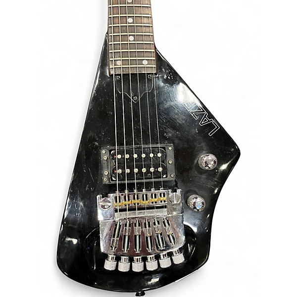 Used Hondo LAZER HEADLESS Black Solid Body Electric Guitar