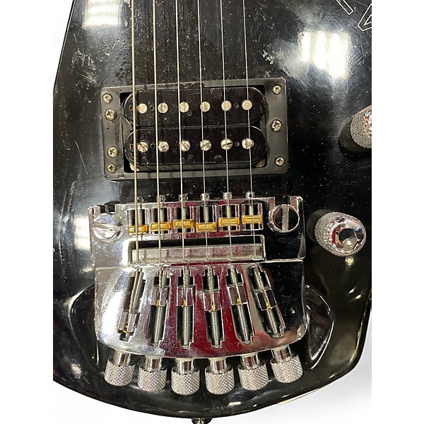 Used Hondo LAZER HEADLESS Black Solid Body Electric Guitar