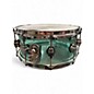 Used DW 14in Design Series Snare Acrylic Seafoam Green Drum