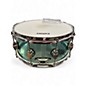 Used DW 14in Design Series Snare Acrylic Seafoam Green Drum