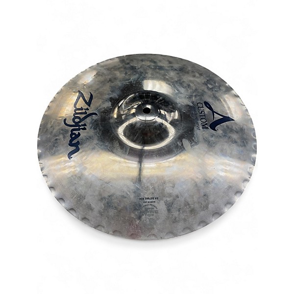 Used Zildjian 14in A Custom Mastersound Hi Hat Bottom Cymbal