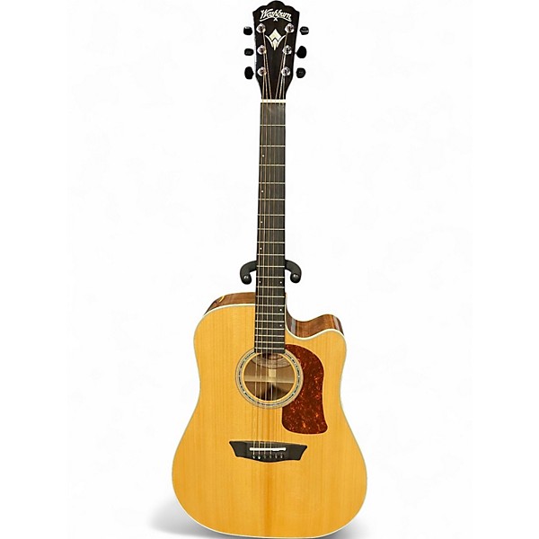 Used Washburn HD100SWCEK Natural Acoustic Electric Guitar
