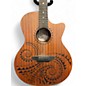 Used Luna Gypsy Tattoo Mahogany Natural Acoustic Electric Guitar