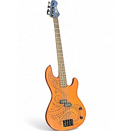 Used Luna Tattoo Long Scale Natural Electric Bass Guitar
