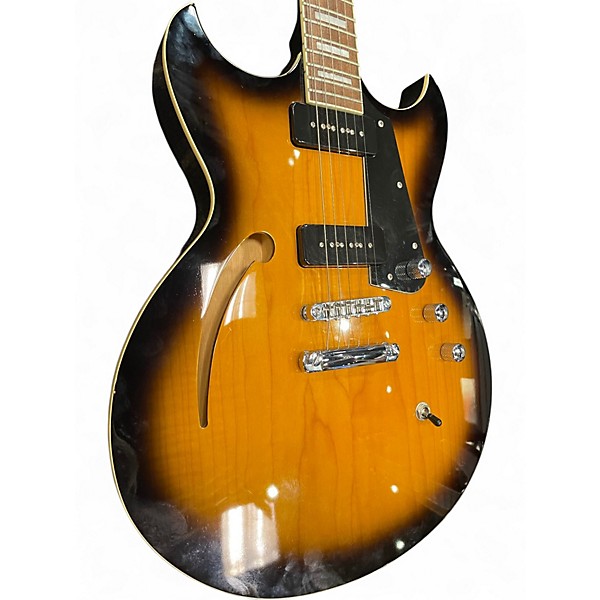 Used Reverend 290 Tobacco Burst Hollow Body Electric Guitar