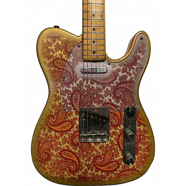 Vintage 1968 Fender Paisley Telecaster Pink Solid Body Electric Guitar