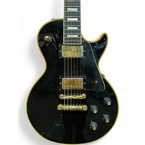 Vintage 1971 Gibson Les Paul Custom Black Solid Body Electric Guitar