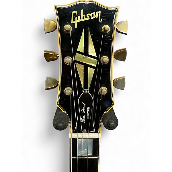 Vintage 1971 Gibson Les Paul Custom Black Solid Body Electric Guitar