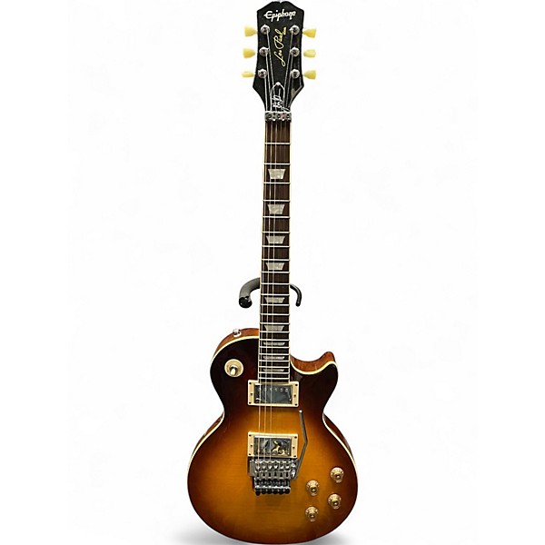 Used Epiphone Alex Lifeson Signature Les Paul Brown Sunburst Solid Body Electric Guitar