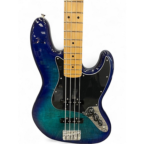 Used Fender Player Plus Jazz Bass Plus Top Blue Electric Bass Guitar