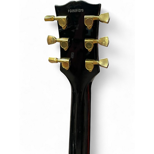 Vintage 1980s Burny Black Beauty Black Solid Body Electric Guitar