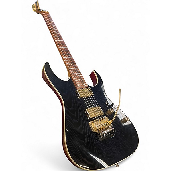Used Ibanez RG420HPAH Blue Wave Black Solid Body Electric Guitar