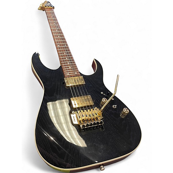 Used Ibanez RG420HPAH Blue Wave Black Solid Body Electric Guitar
