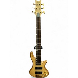 Used Schecter custom 6 diamond series Natural Electric Bass Guitar