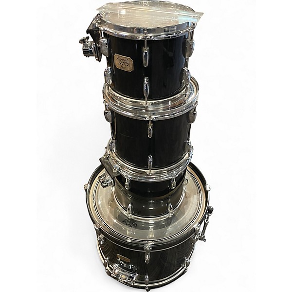Used 2004 Pearl 3 Piece Export Black Drum Kit