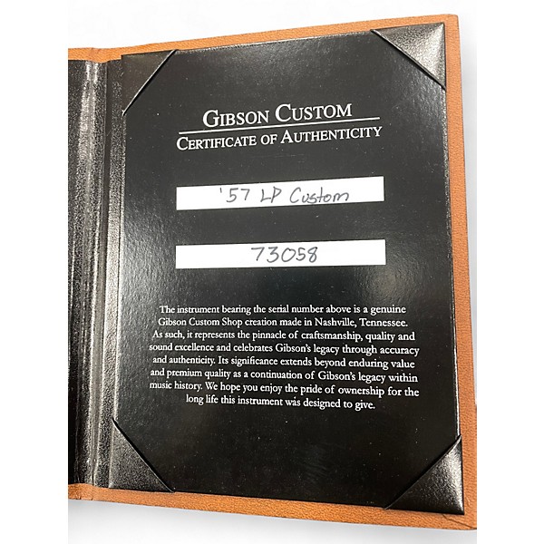 Used Gibson LPB7 1957 Les Paul Custom VOS Black Solid Body Electric Guitar