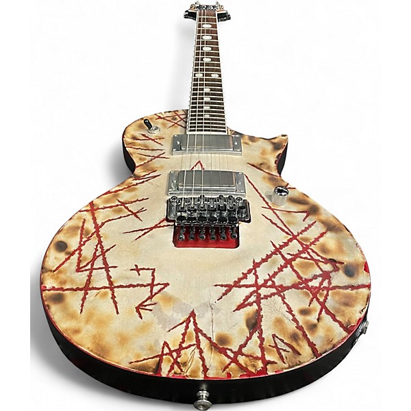 Used ESP E-II RZK-II Burnt Richard Z Signature Cream Solid Body Electric Guitar