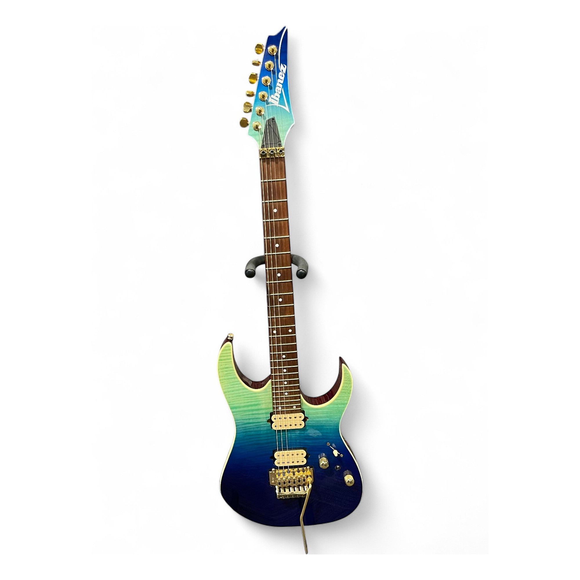 Used Ibanez RG420HPFM Blue Burst Solid Body Electric Guitar Blue