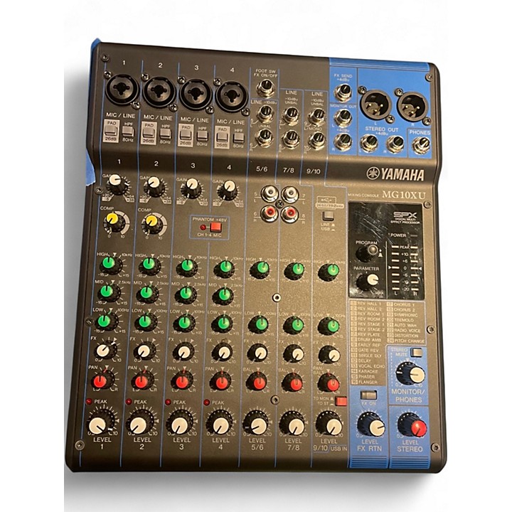 Used Yamaha MG10XU 10 Channel Mixer with Effects Unpowered