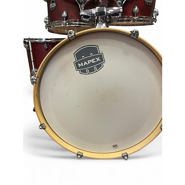 Used Mapex 5 Piece Mars Red Stain Drum Kit