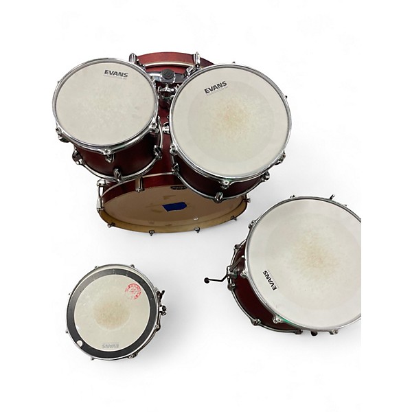Used Mapex 5 Piece Mars Red Stain Drum Kit