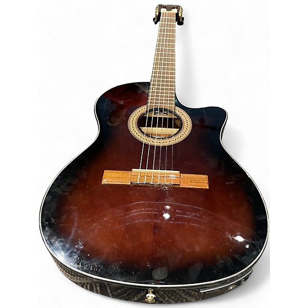 Used Ibanez GA35TCE-DVS Brown Sunburst Classical Acoustic Electric Guitar