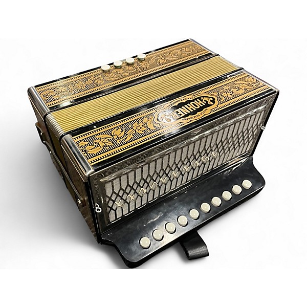 Used Hohner Vienna 1-Row 4-Bass 10-Treble Button "C" Diatonic Accordion