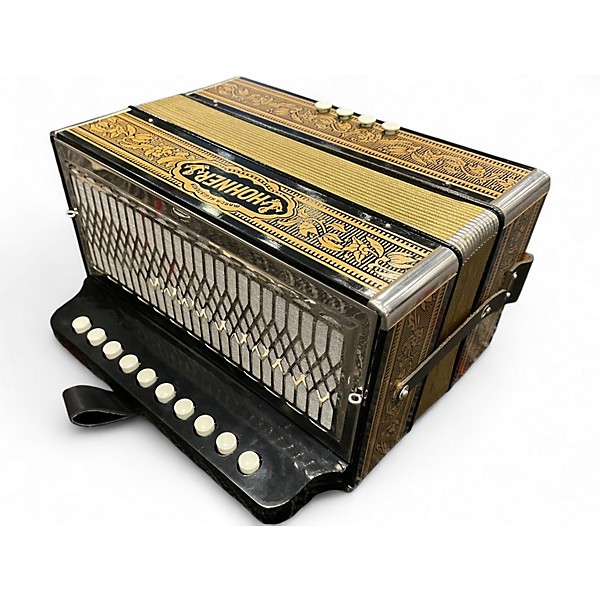 Used Hohner Vienna 1-Row 4-Bass 10-Treble Button "C" Diatonic Accordion