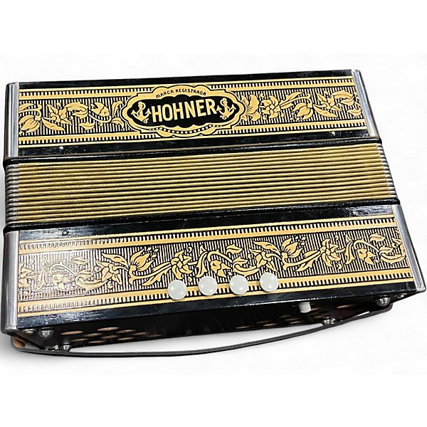 Used Hohner Vienna 1-Row 4-Bass 10-Treble Button "C" Diatonic Accordion