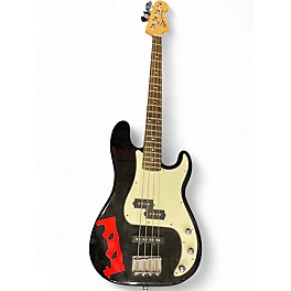 Used Squier STANDARD PRECISCION BASS Black Electric Bass Guitar