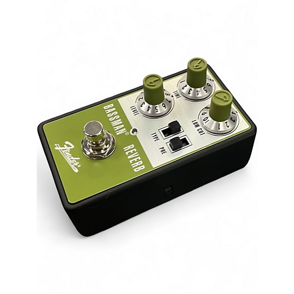 Used Fender Bassman Reverb Aluminum Green Effect Pedal