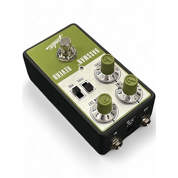 Used Fender Bassman Reverb Aluminum Green Effect Pedal