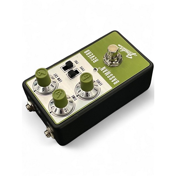 Used Fender Bassman Reverb Aluminum Green Effect Pedal