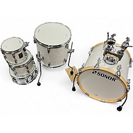 Used SONOR 5 Piece AQ2 White Pearloid Drum Kit