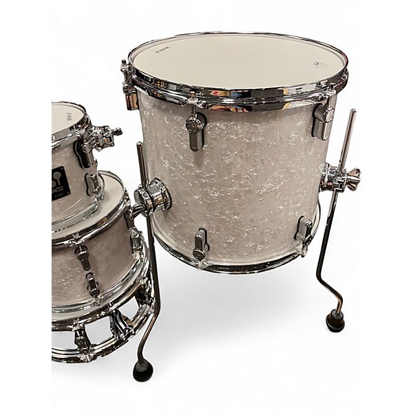 Used SONOR 5 Piece AQ2 White Pearloid Drum Kit