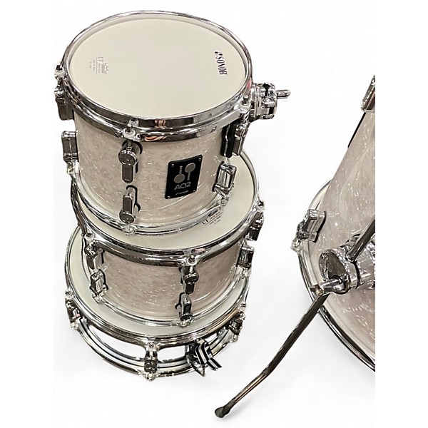 Used SONOR 5 Piece AQ2 White Pearloid Drum Kit