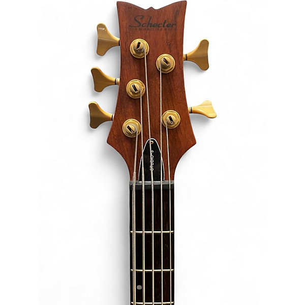 Used Schecter Guitar Research Stiletto Studio 5 String Satin Honey Electric Bass Guitar