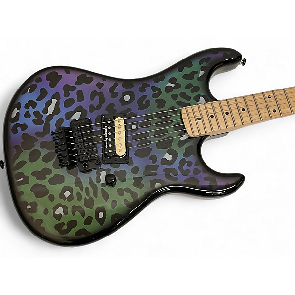 Used Kramer Feral Cat Rainbow Leopard Solid Body Electric Guitar