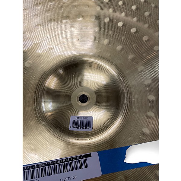 Used MEINL 16in HCS Crash Cymbal
