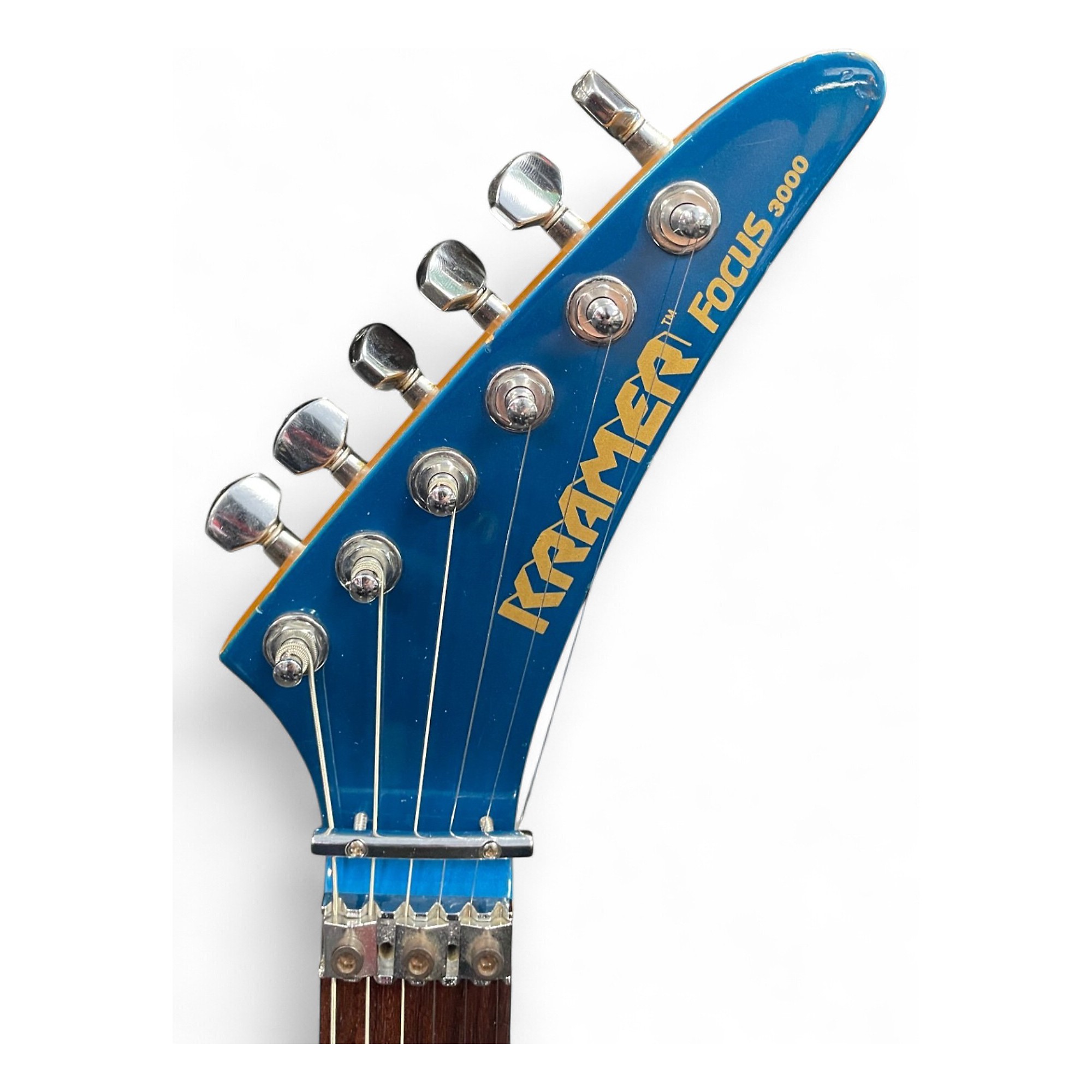 Used Kramer FOCUS 3000 Blue Solid Body Electric Guitar Blue