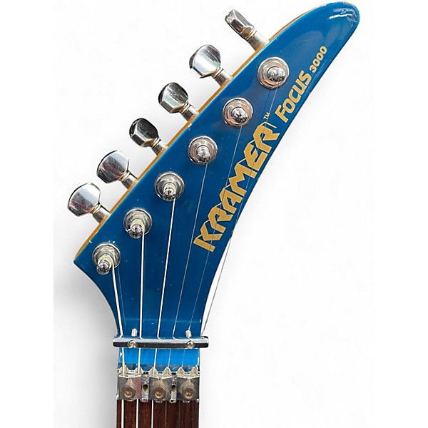 Used Kramer FOCUS 3000 Blue Solid Body Electric Guitar