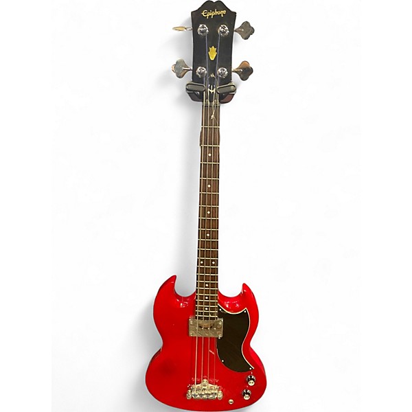 Used Epiphone SG E1 Cherry Electric Bass Guitar Cherry
