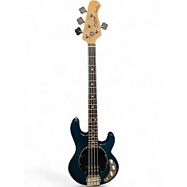 Used Sterling by Music Man sting ray Blue Electric Bass Guitar
