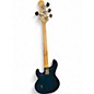 Used Sterling by Music Man sting ray Blue Electric Bass Guitar