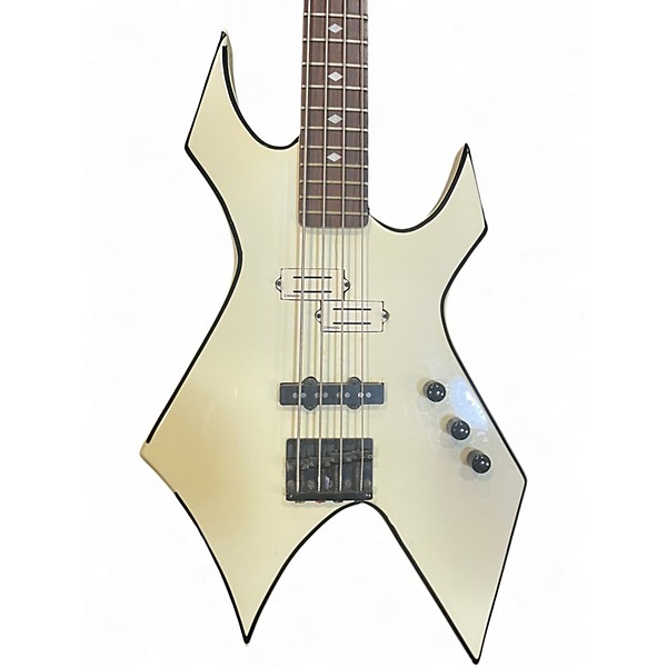 Used B.C. Rich NJ Series Warlock BASS White Electric Bass Guitar