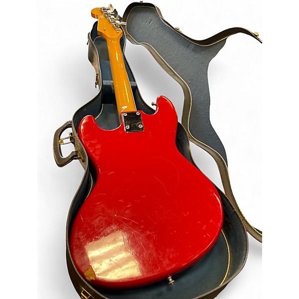 Used 1970s Telestar Vire red Electric Bass Guitar