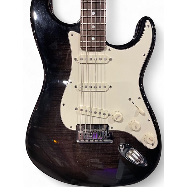 Used 2015 Fender AMERICAN CUSTOM STRATOCASTER Trans Black Solid Body Electric Guitar