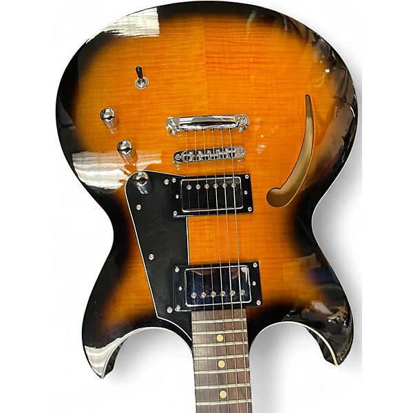 Used Reverend Manta Ray HB Sunburst Hollow Body Electric Guitar